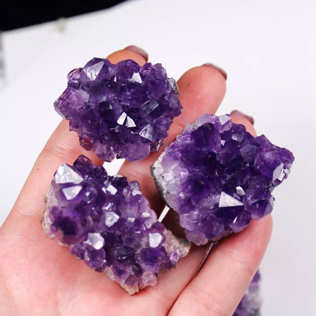 40-50g Natürlich Amethyst Druzy Geode Quarz Kristall Stein Cluster Heilung Reiki