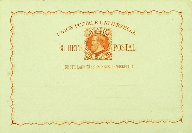 Sephil Brazil 80 Reis Fein Ungebraucht Wpv Postal Card