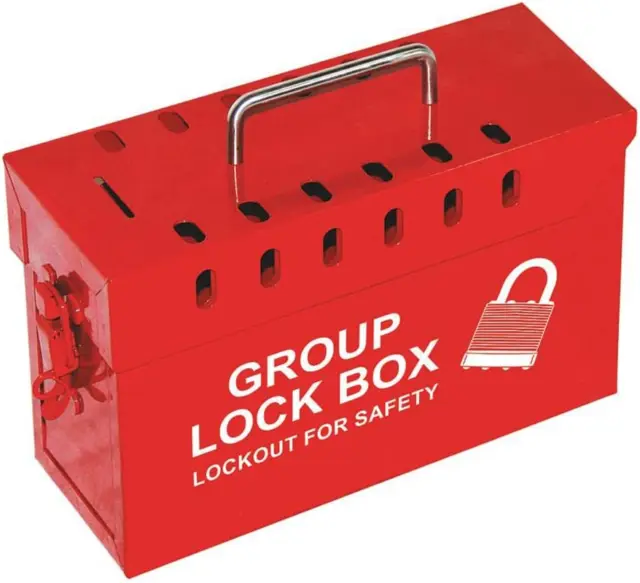 Zing Green Products 7299R-UN Portable Steel Group Lockout Tagout Box, Lock Box A