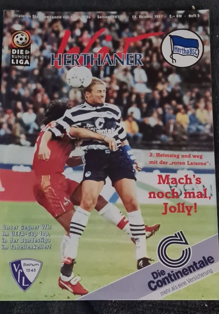 1997/98 1.BUNDESLIGA HERTHA BSC Berlin VFL Bochum EUR 1,00 PicClick DE