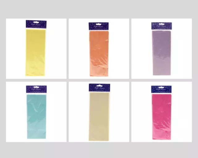 5 Sheet Tissue Paper Pack 50 x 75cm Packaging Presentation Craft - Colour Choice
