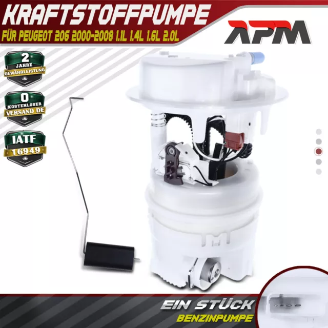 Kraftstoffpumpe Benzinpumpe für Peugeot 206 2E/K 2A/C 00-08 1.1L 1.4L 1.6L 2.0L