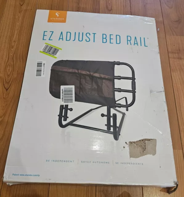 Stander EZ Adjust Bed Rail for Elderly Adults, Home Bed Railing & Assist Handle