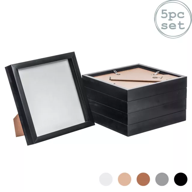 5x 3D Box Photo Frames Standing Hanging Craft Shadow Picture Frame 8 x 8" Black