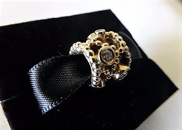 アクセサリー Pandora Diamond 14k Charm PANDORA 14K GOLD and .25ct diamond . '25th Anniversary