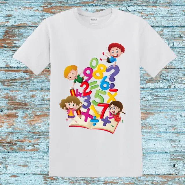 New Kids Maths Day 2024 T-Shirt Numbers Boys Girls Childrens School Tee Top