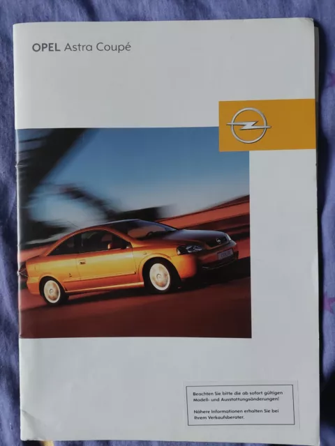 OPEL ASTRA COUPE Prospekt, Broschüre, Verkaufsprospekt aus 2002