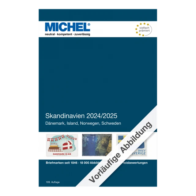 CATALOGUE DE COTATION Michel timbres de Scandinavie 20242025. EUR 74