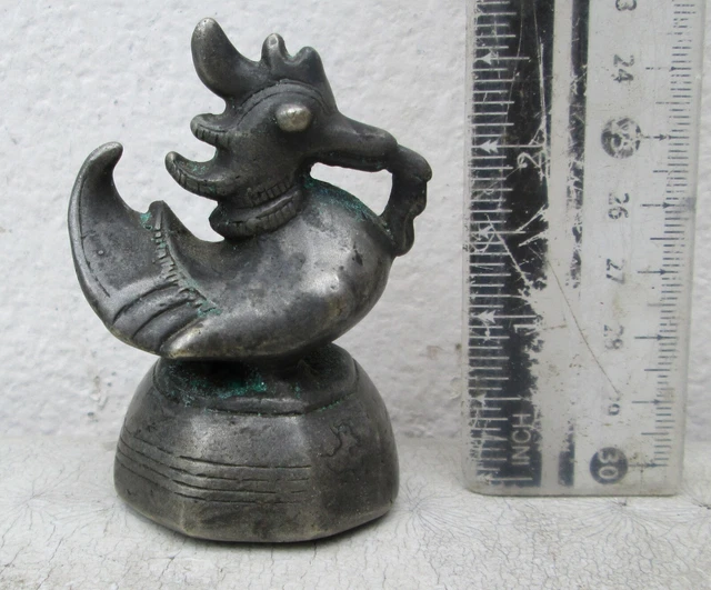 SUPERB! Old Silver Bronze Opium Weight Hintha Bird 365g