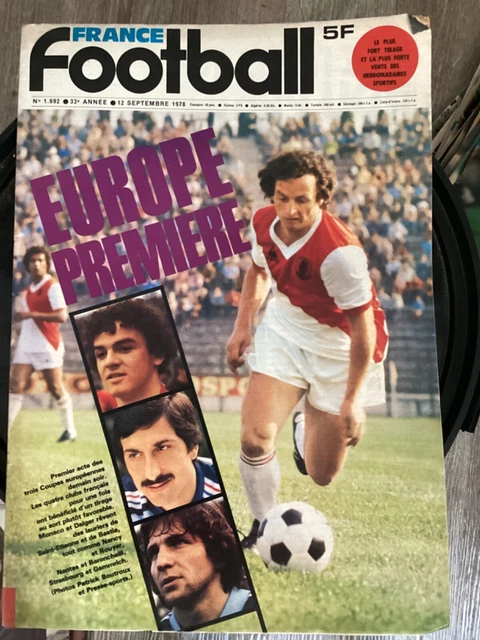 France Football 1978 N°1701 - Maillot PSG, RTL Strasbourg - Très Bon état