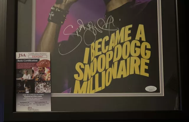 Snoop Dogg Signed / Autographed Photo JSA COA Custom Framed 21”x15” 2