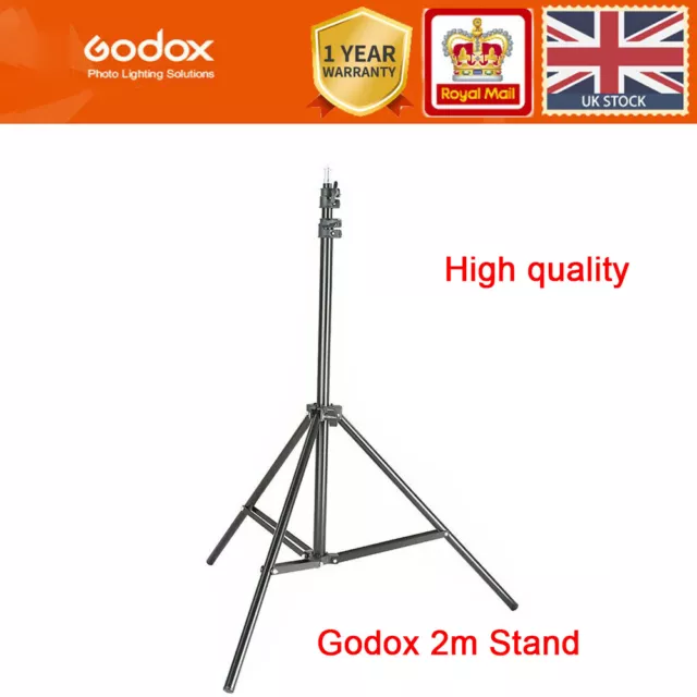 Godox 2M light stand tripod with screw mount 1/4'for Flash Umbrella Lighting UK
