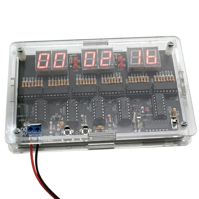 Digital Circuit Clock DIY Electronic Kit Electronic Clock Teaching Kit With Case 3