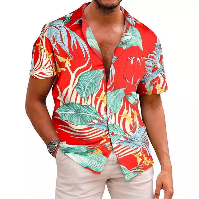 Trendiges hawaiianisches Herrenhemd mit Knopfleiste Design für Sommerpartys 2