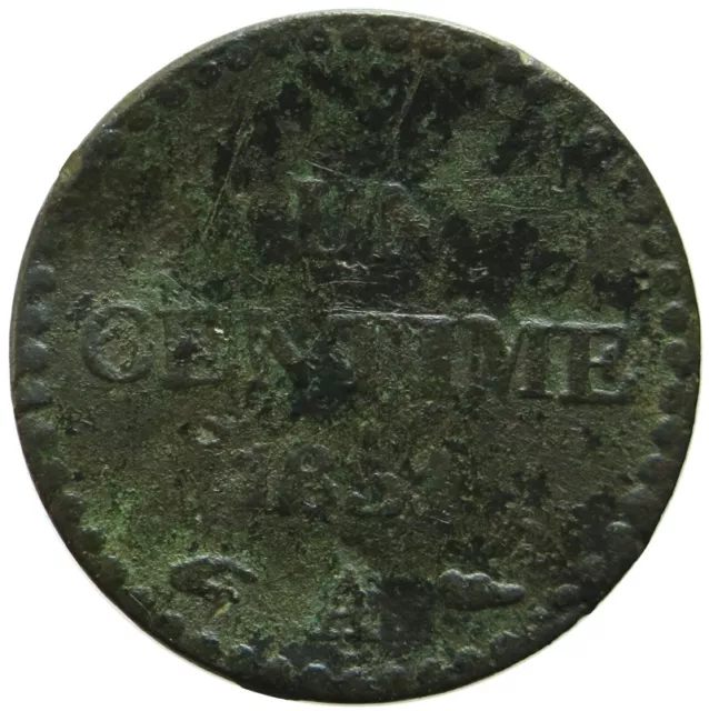 F10107.1 - FRANCE - 1 centime Dupré - 1851 A - avec accent