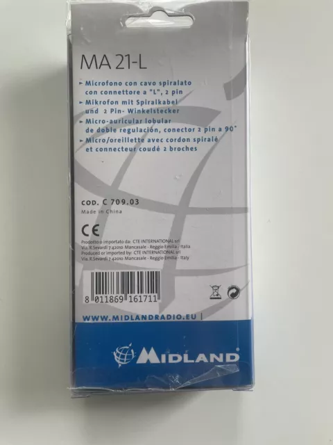 casque microphone Midland MA 21-L 2