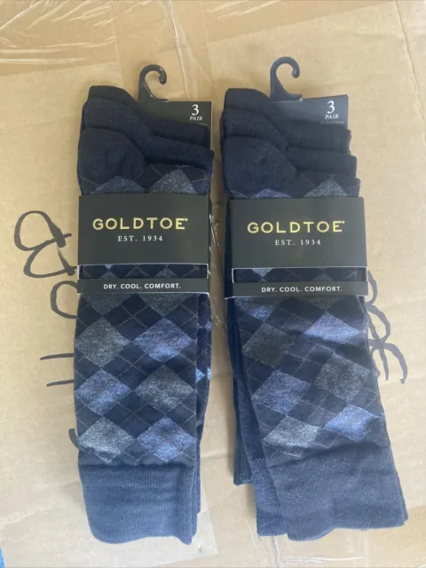 Lot Of 2 Gold Toe Men's Socks, Men's Gold Toe 10B