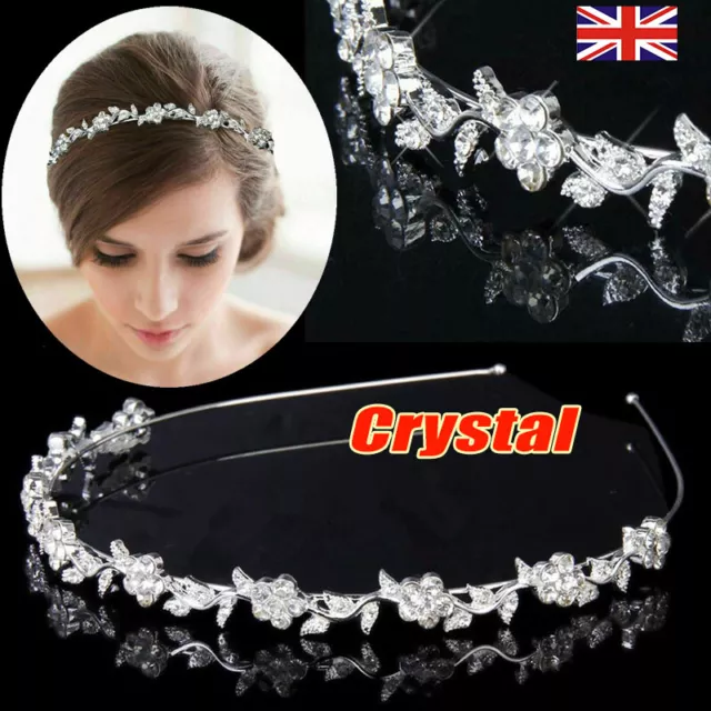 Crystal Diamante Rhinestone Head Hair Band Bridal Bridesmaid Prom Headwear Gift