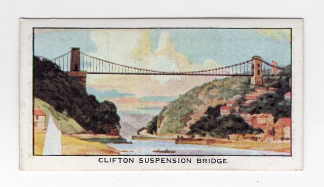 FAMOUS BRIDGES CARD 1937. Clifton Suspension Bridge, UK $9.99 - PicClick AU