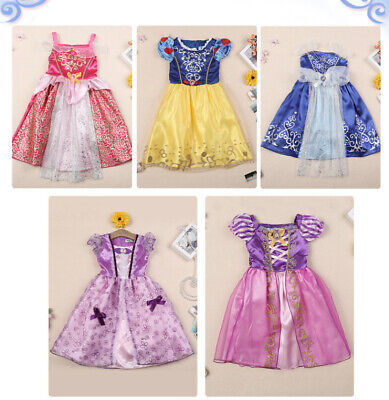 Disney Princess Belle Cinderella Dress Up Girls Party Fancy Costume Cosplay Gift