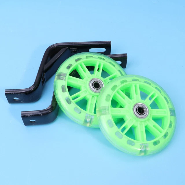 2 Pcs Kid Speed Bicycle Stabilizer Support Wheels Light Accessories 3