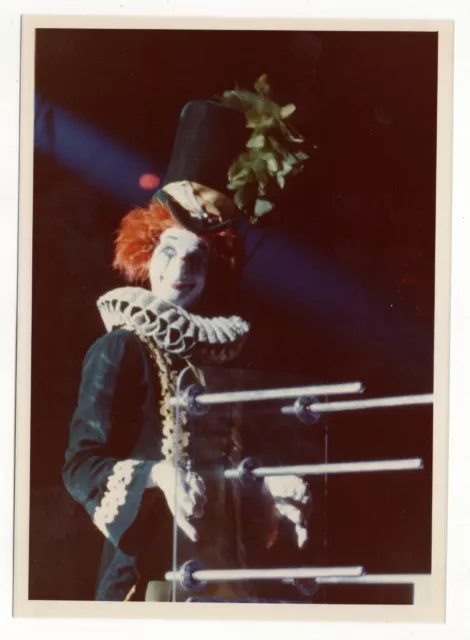 Vintage 5x7 Photo Creepy Clown Ringling Bros Circus Found Art 1970's Apl19 f