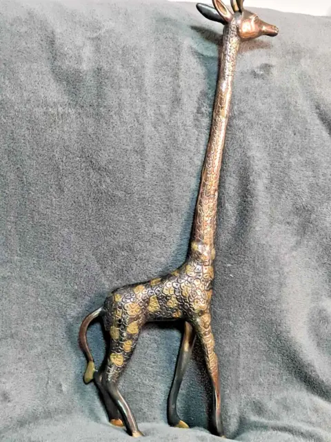 Bronze Giraffe  Statue Ornament Metal Sculpture  52Cm High  1.8Kg