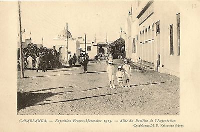 Cpa Maroc Casablanca Allee Du Pavillon De L'importation
