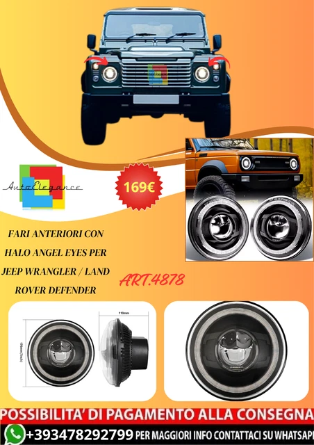 Kit De 2 Phares Avant LED 18x13cm Pour Jeep Wrangler YJ - Jeeper Store - Neuf