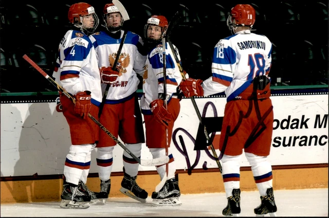Dmitri Samorukov SIGNED 4x6 photo GUELPH STORM / TEAM RUSSIA / EDMONTON OILERS 2