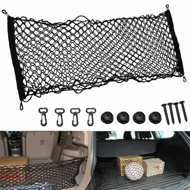 Large Car Boot Truck Van Cargo Net Cord Hooks Bungee Luggage Roof Rack 110x60 *♡