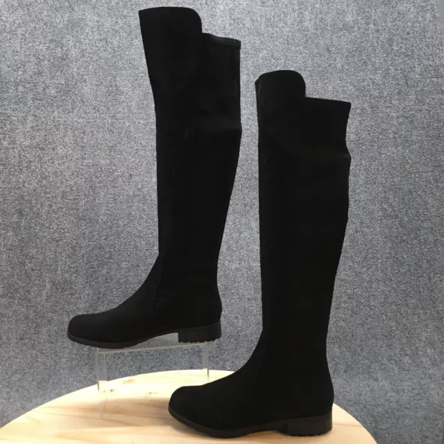 UNISA BOOTS WOMENS 8M Gillean Over The Knee Black Pull On Block