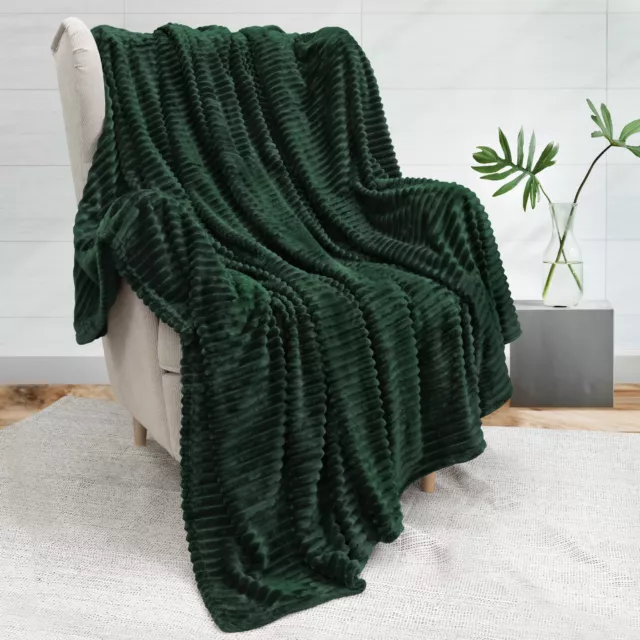 Soft Fleece Blanket Lightweight Pattern Throw for Couch Sofa Bed Chair Bedspread