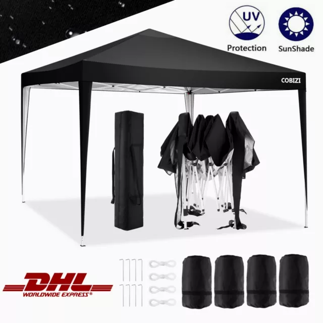 Pavillon Faltpavillon Gartenzelt 3x3m UV-Schutz 50+ Pop-Up Partyzelt Festzelt