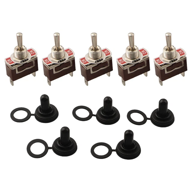 Interrupteur à Bascule SPDT Uxcell 12 Broches - Lot De 4, Rouge, 250V/2A, Pour électronique