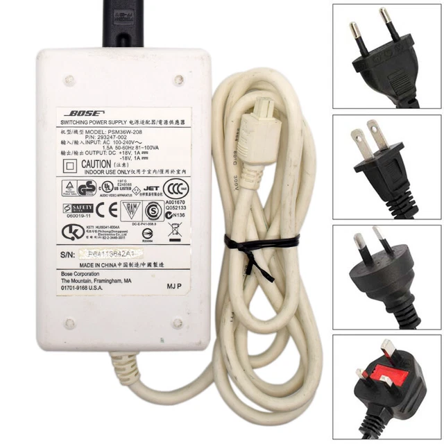 WHITE BOSE-LIFESTYLE ROOMMATE Speaker System AC Adaptateur Chargeur WHITE BOSE-LIFESTYLE ROOMMATE Speaker System AC Adaptateur Chargeur
