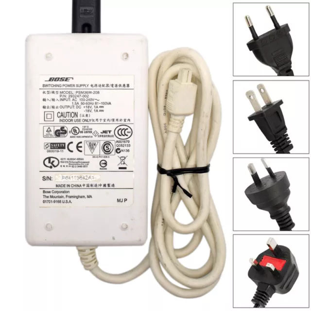 White Bose-Lifestyle RoomMate Speaker System AC Adapter Charger Power Supply