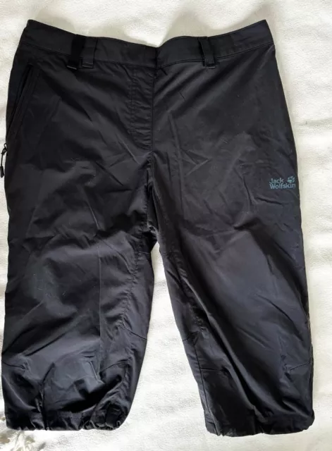 Jack Wolfskin Outdoorhose, Caprihose, Gr. 42, schwarz