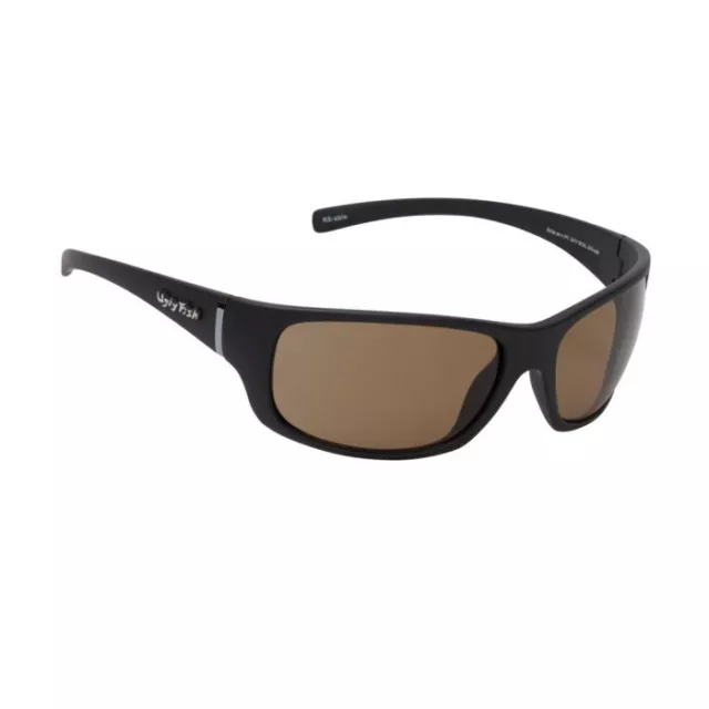 Ugly Fish Eclipse PC3411 Matt Black Frame Brown Polarised Lens Fashion Sunglass