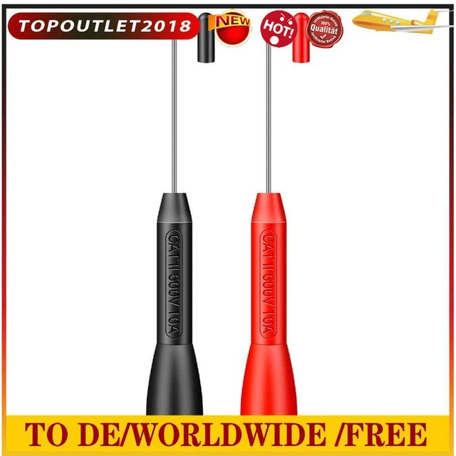 2pcs Insulation Piercing Needles Tip Non-destructive Multimeter Test Probes