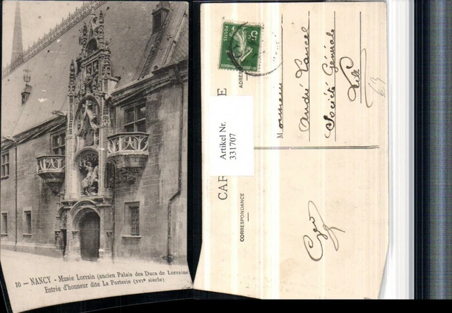 331707,Lothringen Meurthe-et-Moselle Nancy Musee Lorrain Museum Eingang
