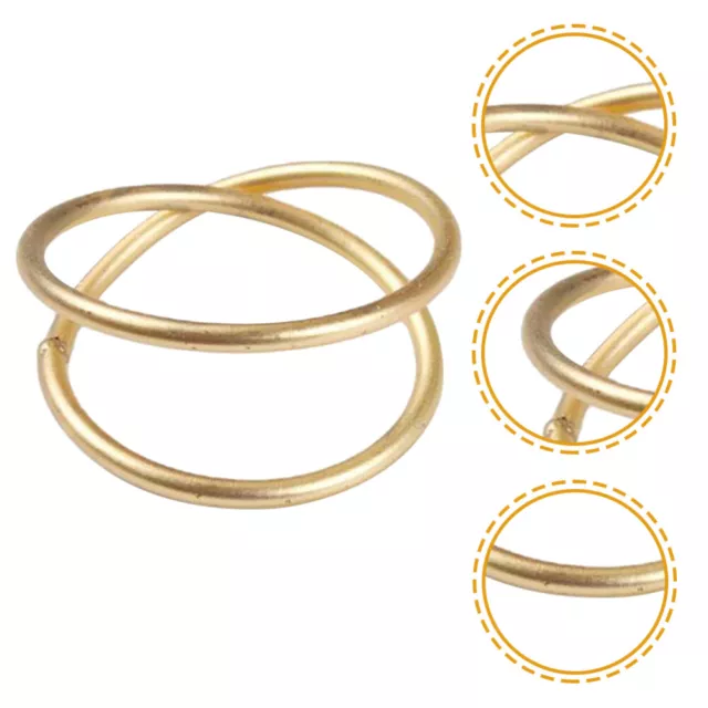 12 Pcs Double Ring Napkin Serviette Buckle Round Rings Christmas