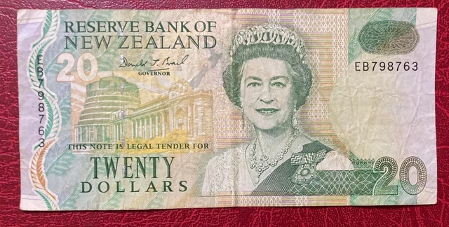 1992 NEW ZEALAND 20 Dollars ** VF **