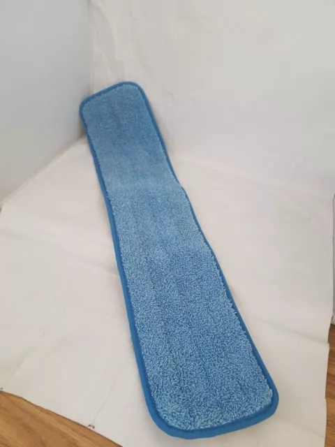 Rubbermaid Q411 Microfiber 24" Damp Room Mop Pad, Blue, 1 Each (RCPQ411BLU)