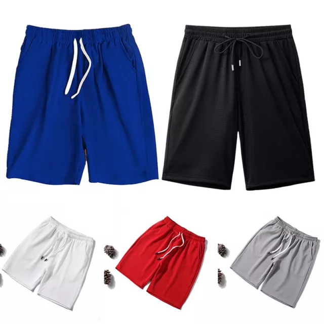 Mens Football Shorts Quick Dry Running Jogging Gym Sports Breathable Fitness