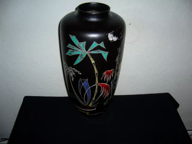 Grosse Boden-Vase KETO SURREALE Rockabilly original 50er Antik Vintage
