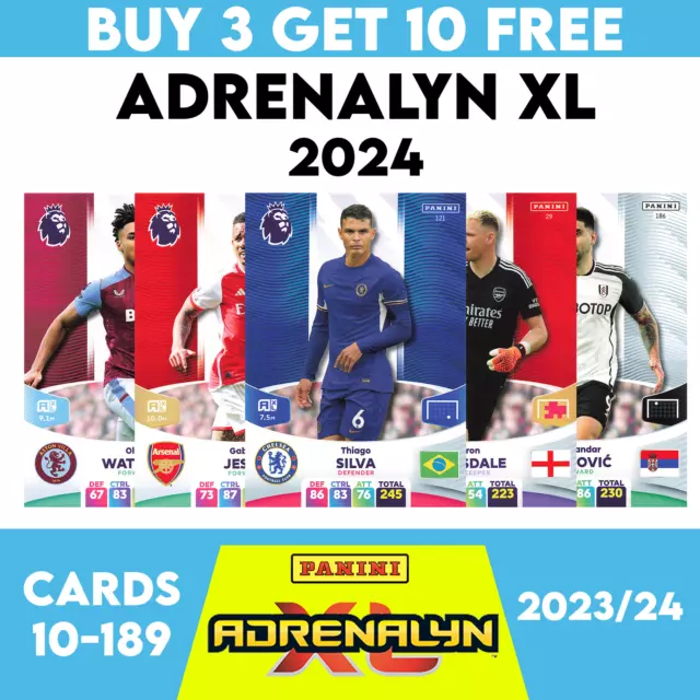 Adrenalyn Xl 2024 Premier League Panini 2023-2024 2023/24 Base Cards #10 - #189