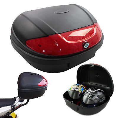 Motorcycle Top Box Extra Large Xl 52L Universal Fitting Luggage Fits 2 Helmets
