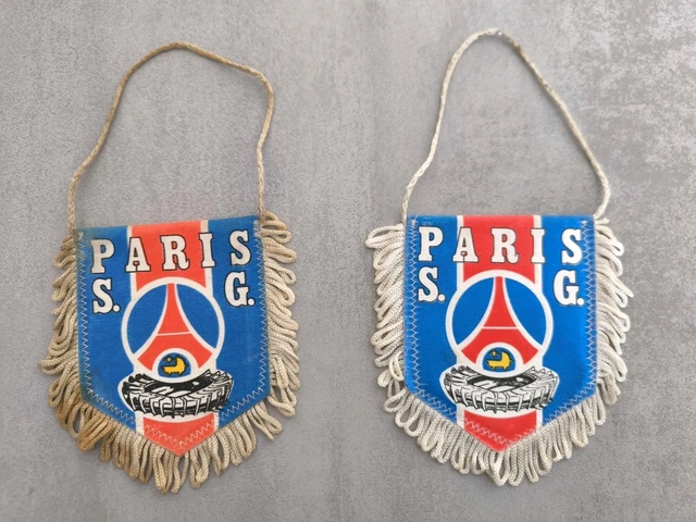 Grand Fanion PSG Années 90 – Palmares Paris Saint Germain – Pennant Football Vintage