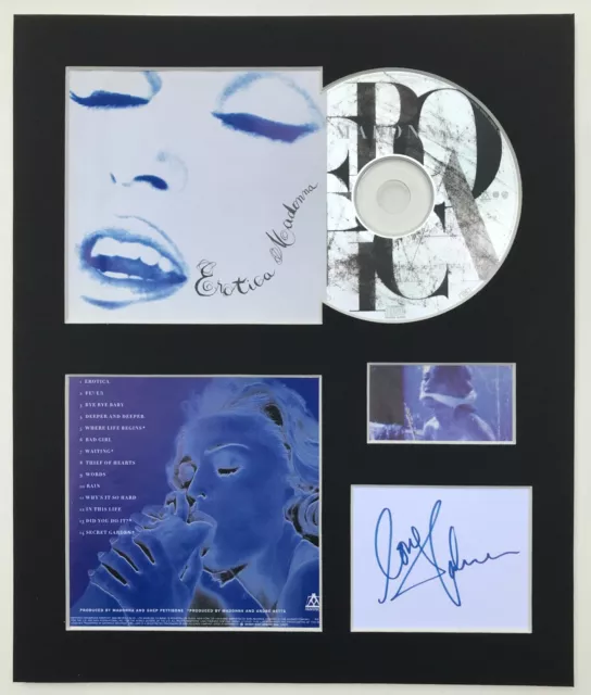 MADONNA - Signed Autographed - EROTICA - Album Display